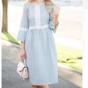 Modest bell sleeve dress